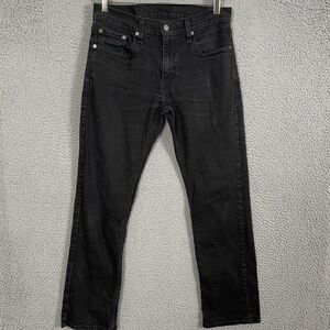 Levis Jeans Mens W34  L32 Black Denim 559 Stretch Relaxed Straight Cowboy